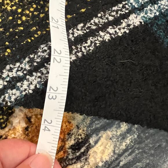 Classiques Entier Black/Green/Yellow Wool Blend Nubby Tweed Pencil Skirt SIZE 10 - Picture 8 of 8